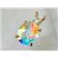 P022, Mercury Mist Topaz 14K Gold Pendant w/accent