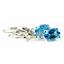 925 Sterling Silver Leverback Earrings, Swiss Blue Topaz, SE007