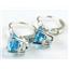 925 Sterling Silver Leverback Earrings, Swiss Blue Topaz, SE007
