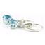 925 Sterling Silver Leverback Earrings, Swiss Blue Topaz, SE007