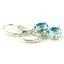 925 Sterling Silver Leverback Earrings, Swiss Blue Topaz, SE007