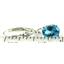 925 Sterling Silver Leverback Earrings, Swiss Blue Topaz, SE007
