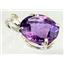 925 Sterling Silver Pendant, Amethyst, SP002
