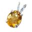 925 Sterling Silver Pendant, Citrine SP002