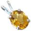 925 Sterling Silver Pendant, Citrine SP002