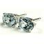 925 Sterling Silver Post Earrings, Aquamarine, SE002