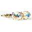 14k Gold Leverback Earrings, Mercury Mist Topaz, E407
