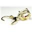 14k Gold Leverback Earrings, Mercury Mist Topaz, E407