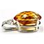 925 Sterling Silver Pendant, Citrine, SP085
