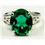SR139, Russian Nanocrystal Emerald, 925 Sterling Silver Ring