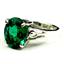 SR139, Russian Nanocrystal Emerald, 925 Sterling Silver Ring
