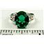 SR139, Russian Nanocrystal Emerald, 925 Sterling Silver Ring