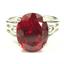 SR139, Created Ruby, 925 Sterling Silver Ring