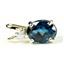P020, London Blue Topaz, 14k Gold Pendant