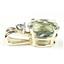 P020, Green Amethyst, 14k Gold Pendant