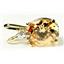 P020, Champagne CZ, 14K Gold Pendant
