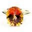 10K, 14K or 18K Gold Ladies Ring, Twilight Fire Topaz, R055
