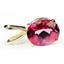 P002, Pure Pink Topaz, 14k Gold Pendant