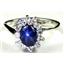 925 Sterling Silver Ladies Ring, Natural Blue Star Sapphire, SR235