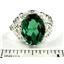 SR260, Russian Nanocrystal Emerald, 925 Sterling Silver Ring