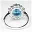 Swiss Blue CZ, 925 Sterling Silver Ring, SR283
