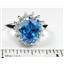 Swiss Blue CZ, 925 Sterling Silver Ring, SR283