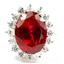 SR310, Created Ruby, 925 Sterling Silver Royal Engagement Ring