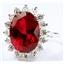 SR310, Created Ruby, 925 Sterling Silver Royal Engagement Ring