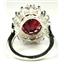 SR310, Created Ruby, 925 Sterling Silver Royal Engagement Ring
