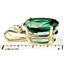 P018, Russian Nanocrystal Emerald, 14K Gold Pendant