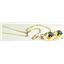 14k Gold Threader Earrings, Mercury Mist Topaz, E003
