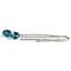 925 Sterling Silver Threader Earrings, Swiss Blue Topaz, SE003