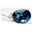 925 Sterling Silver Pendant w/accents, London Blue Topaz, SP016