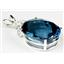 925 Sterling Silver Pendant w/accents, London Blue Topaz, SP016