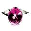 Sterling Silver Ladies Ring, Pure Pink Topaz, SR055