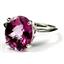 Sterling Silver Ladies Ring, Pure Pink Topaz, SR055