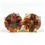 14k Gold Post Earrings, Twilight Fire Topaz, E112