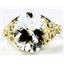 10K, 14K or 18K Gold Ladies Ring, Silver Topaz, R057