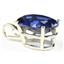 925 Sterling Silver Pendant, Created Blue Sapphire, SP084