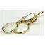 14k Gold Leverback Earrings, Created White Opal, E201