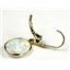 14k Gold Leverback Earrings, Created White Opal, E201