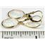 14k Gold Leverback Earrings, Created White Opal, E201