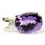 P019, Amethyst 14K Gold Pendant