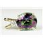 P022, Mystic Fire Topaz 14K Gold Pendant w/accent