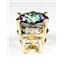 P022, Mystic Fire Topaz 14K Gold Pendant w/accent