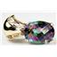 P050, Mystic Fire Topaz 14K Gold Pendant