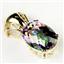 P050, Mystic Fire Topaz 14K Gold Pendant