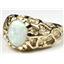 10K, 14K or 18K Men's Gold Ring, Created White Opal, R168