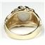 10K, 14K or 18K Men's Gold Ring, Created White Opal, R168
