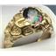 10K, 14K or 18K Men's Gold Ring, Mystic Fire Topaz, R168